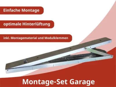 Solarpanel-Montageset für Garage mit Flachdach