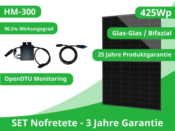 Plug-&-Play Balkonkraftwerk Solarkraftwerk 425Wp